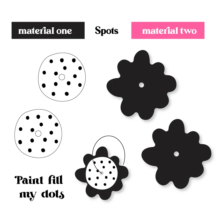 © Happy Flower Stackers - 2 pair set