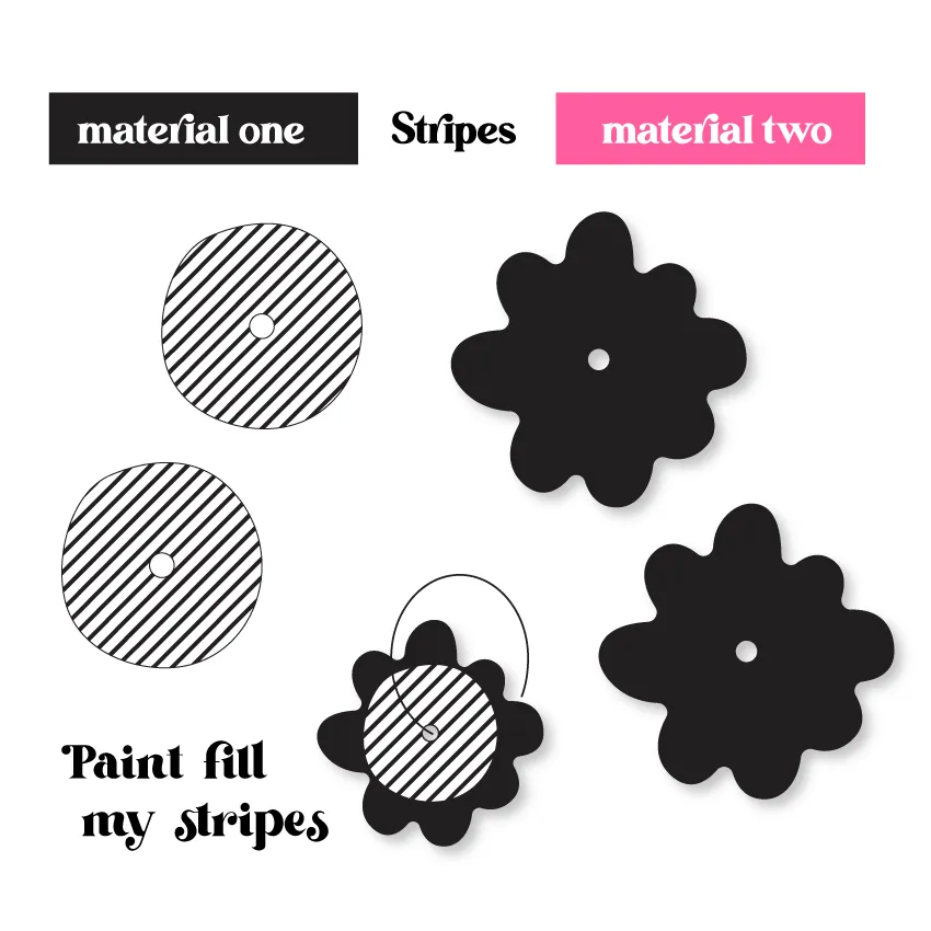 © Happy Flower Stackers - 2 pair set