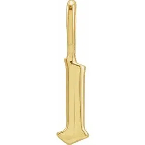 14K Yellow Gothic Initial L Charm/Pendant