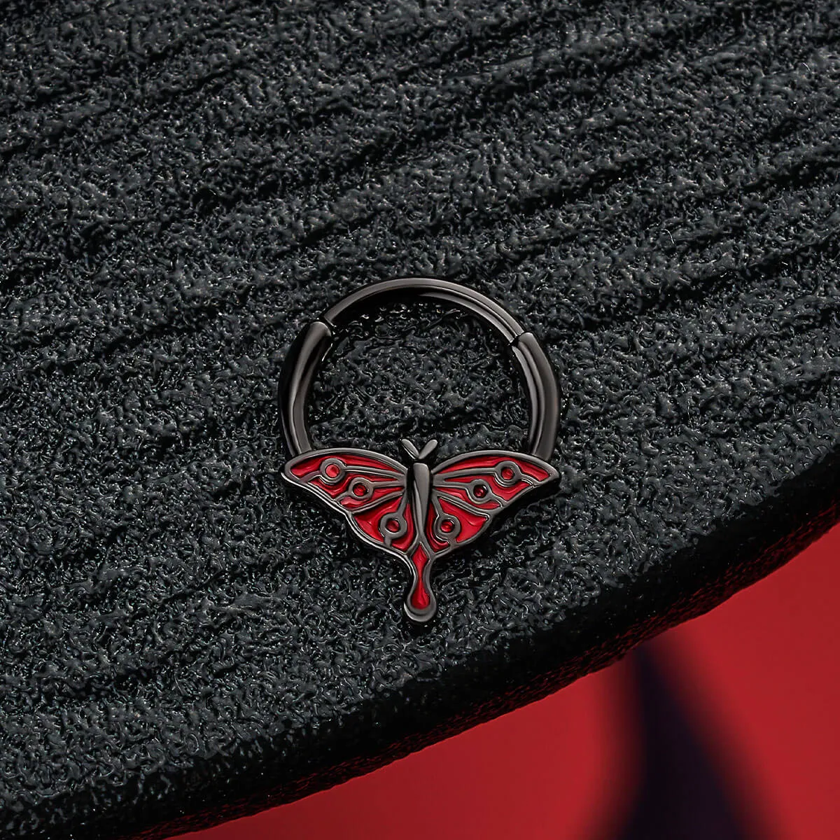 16G Halloween Red Moth Septum Ring