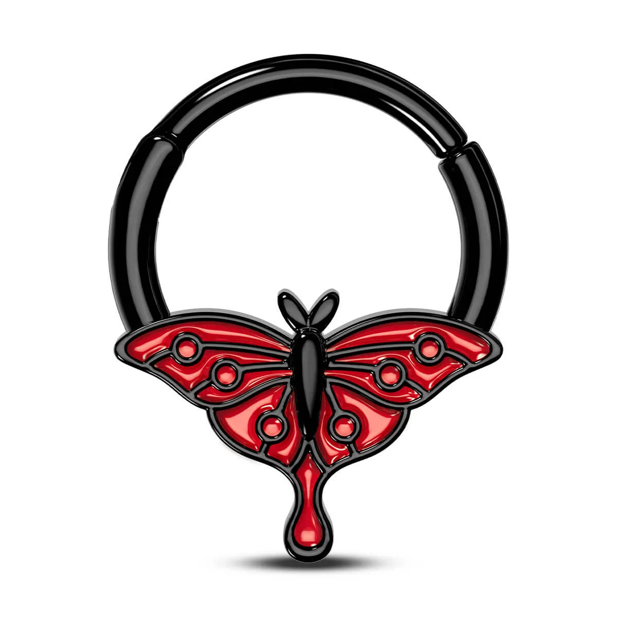 16G Halloween Red Moth Septum Ring