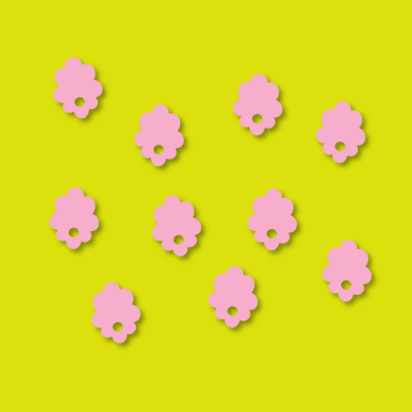 16mm Fluffy Oval Charms - 10 Pairs