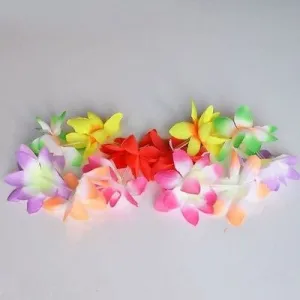 2 Rainbow Hawaiian Wild Orchid Bracelet or Anklet Lei Luau Couple Hair Accessory Birthday Accessory