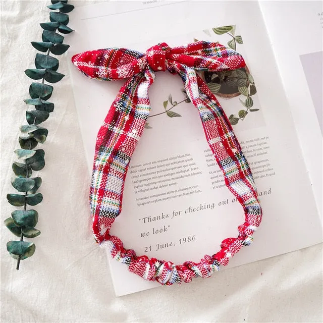 3pcs Christmas Gifts Snowflake Grid Headband