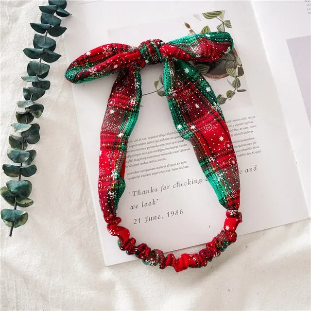 3pcs Christmas Gifts Snowflake Grid Headband