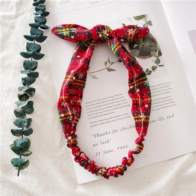 3pcs Christmas Gifts Snowflake Grid Headband