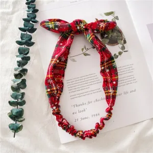 3pcs Christmas Gifts Snowflake Grid Headband
