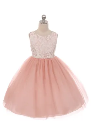 414 Lace Illusion Dress