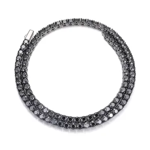 5mm Black Diamond Unisex Gothic Necklace
