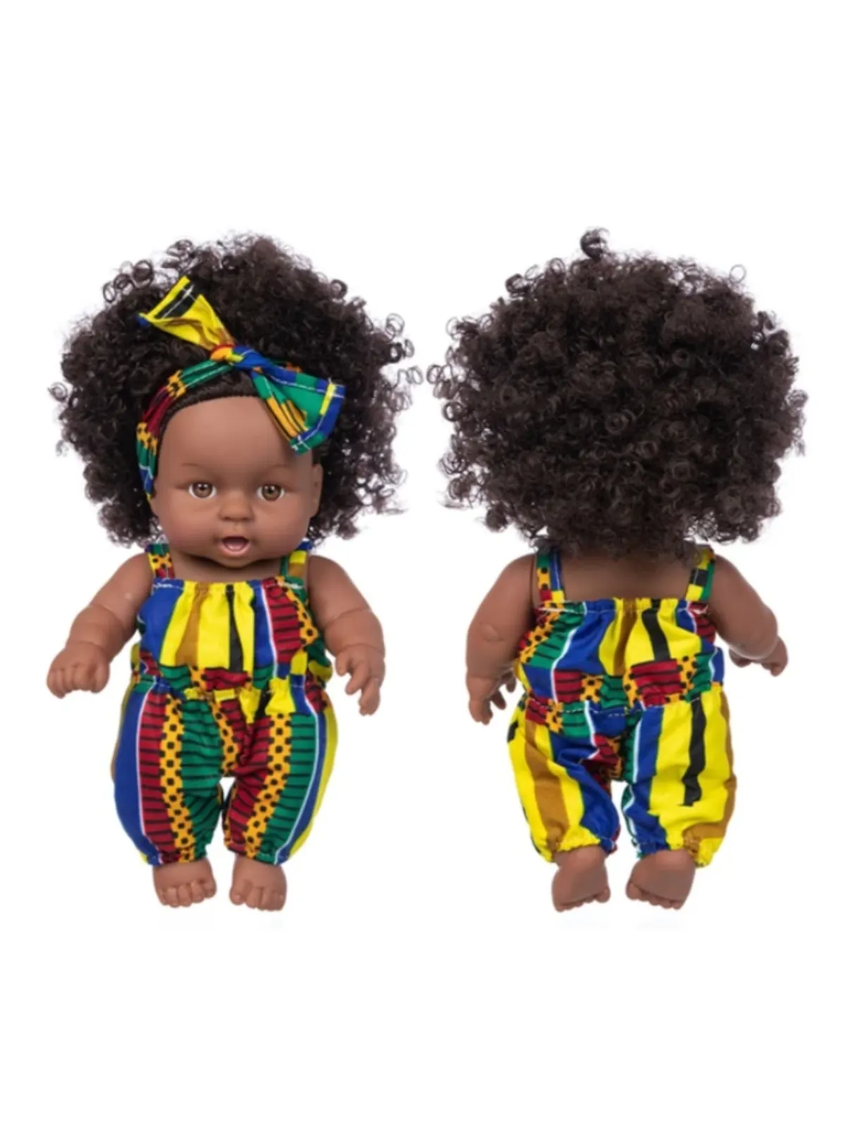 8" Cute and Cuddly Baby Doll with Beautiful Curly Hair