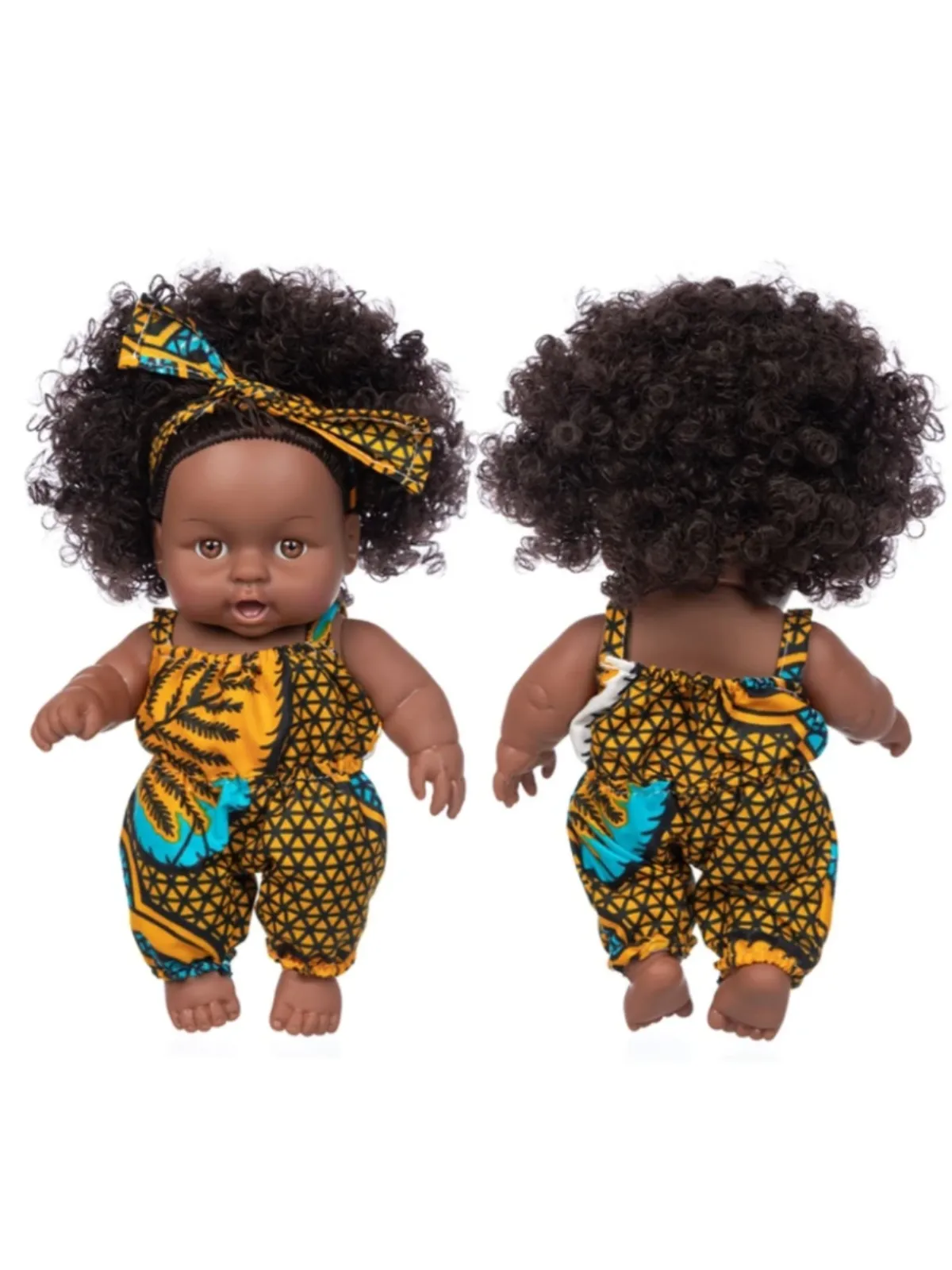 8" Cute and Cuddly Baby Doll with Beautiful Curly Hair