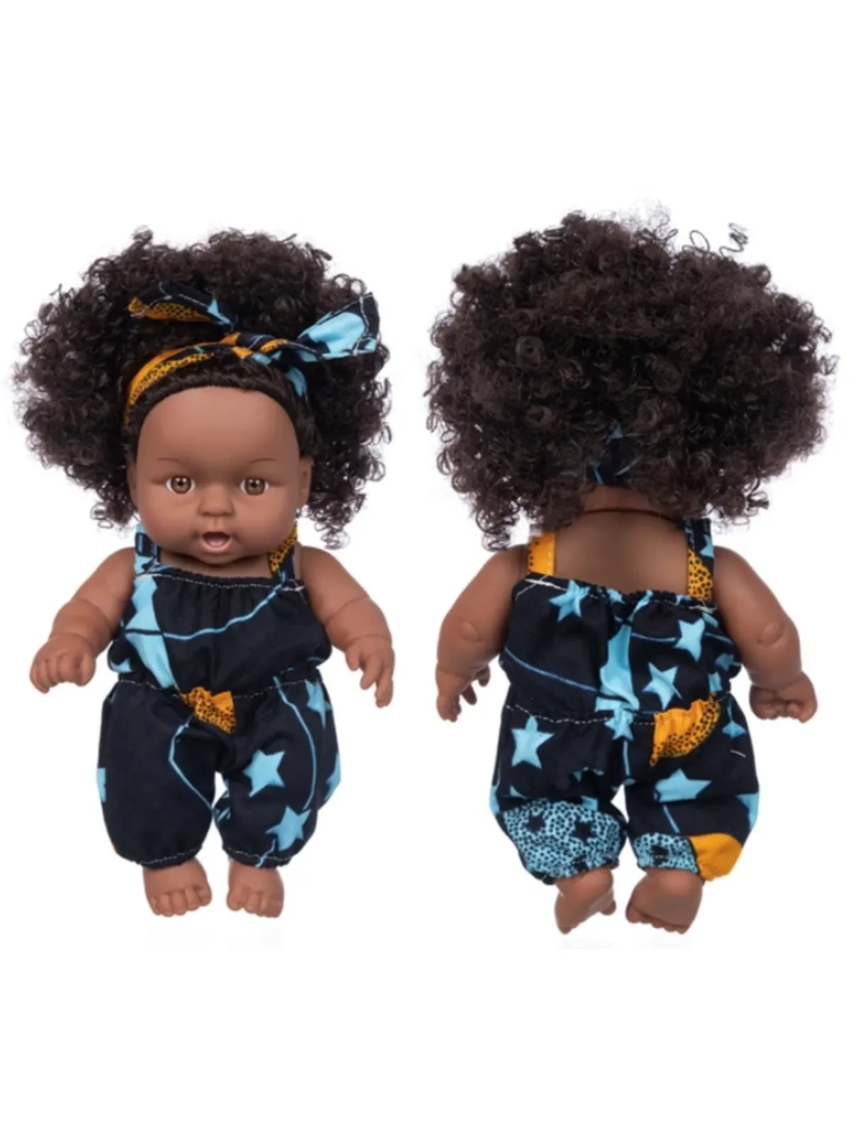 8" Cute and Cuddly Baby Doll with Beautiful Curly Hair