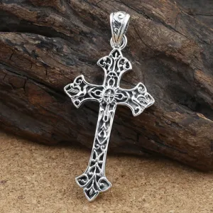 925 Sterling Silver Pendant Gothic Cross Jewelry