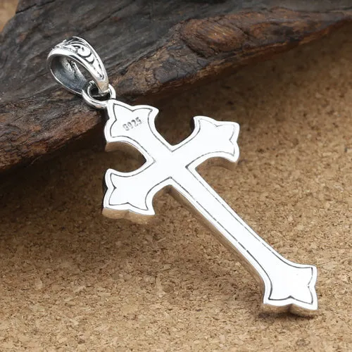 925 Sterling Silver Pendant Gothic Cross Jewelry