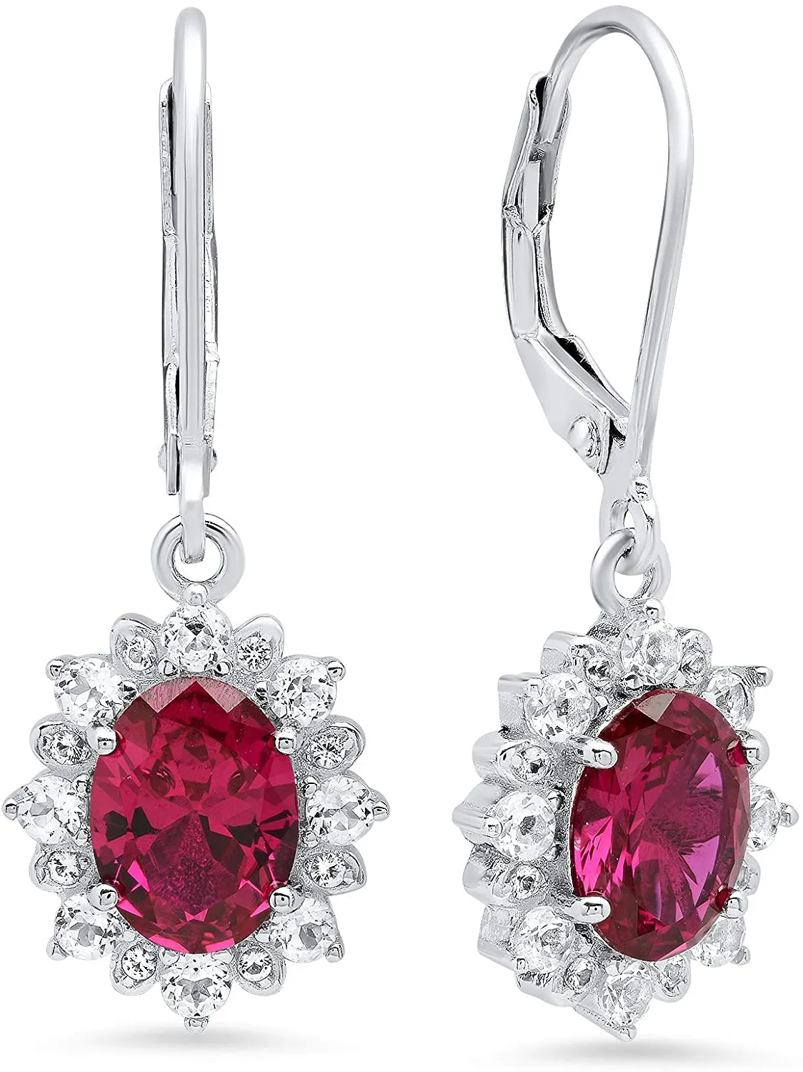 925 Sterling Silver Sunburst Oval Earrings