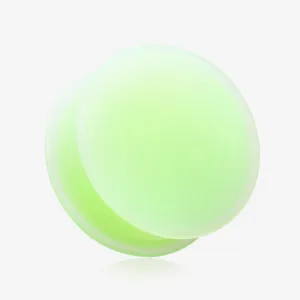 A Pair of Glow in the Dark Solid Silicone Double Flared Plug
