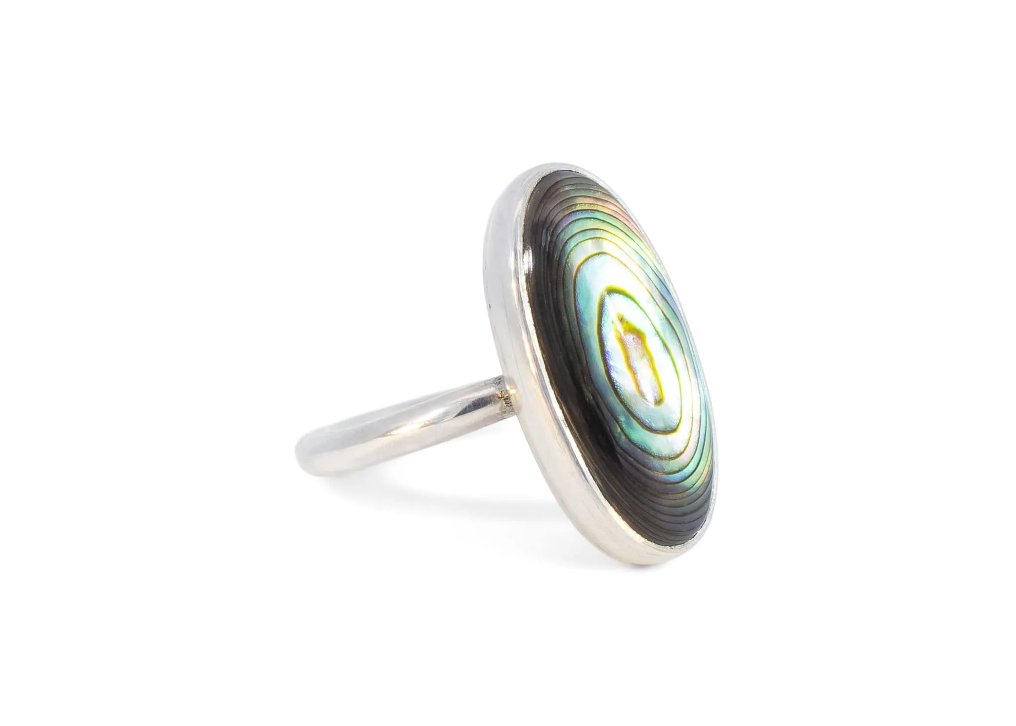 Abalone Shell Ring- Elongated