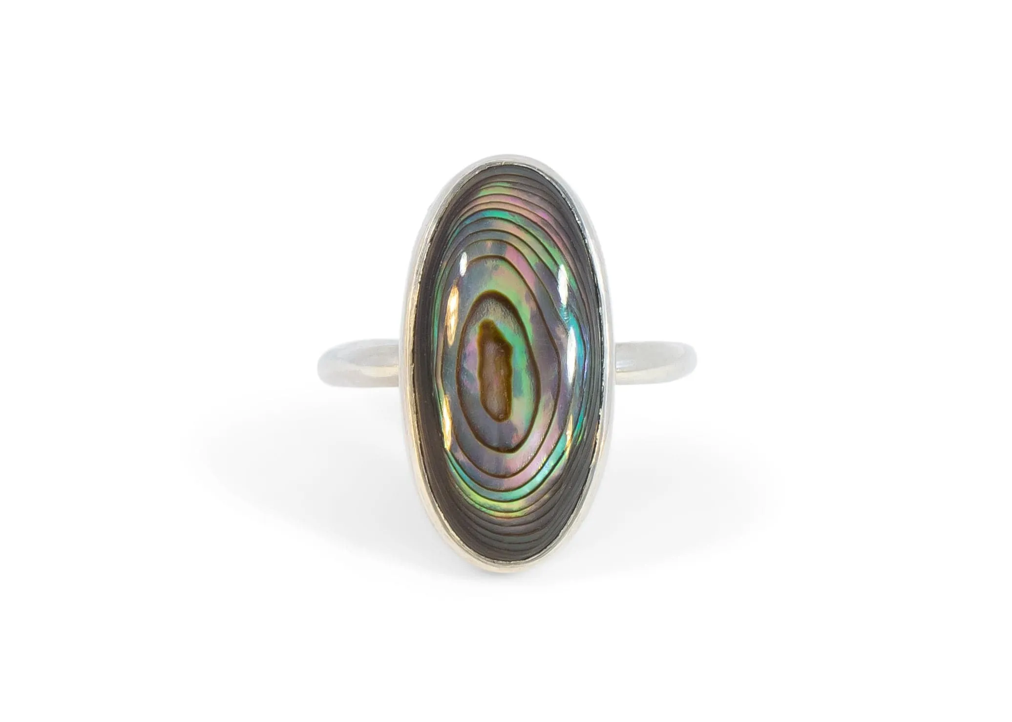 Abalone Shell Ring- Elongated