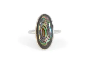 Abalone Shell Ring- Elongated