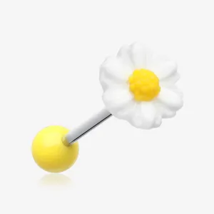 Adorable Daisy Acrylic Barbell Tongue Ring