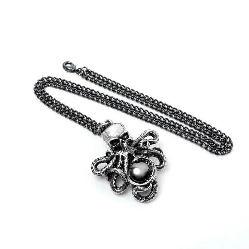 Alchemy England P888 Mammon of the Deep Pendant Necklace Gothic octopus Skull