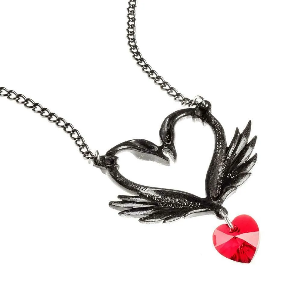 Alchemy Gothic P773  The Black Swan Romance Necklace