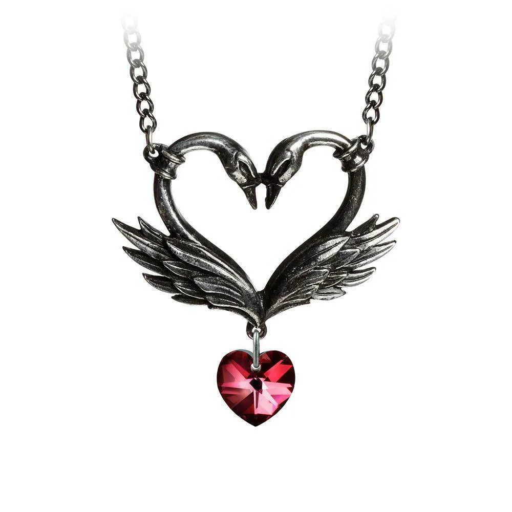 Alchemy Gothic P773  The Black Swan Romance Necklace