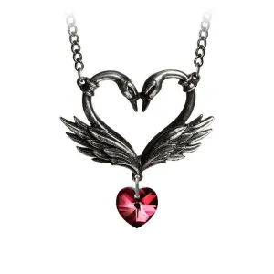 Alchemy Gothic P773  The Black Swan Romance Necklace