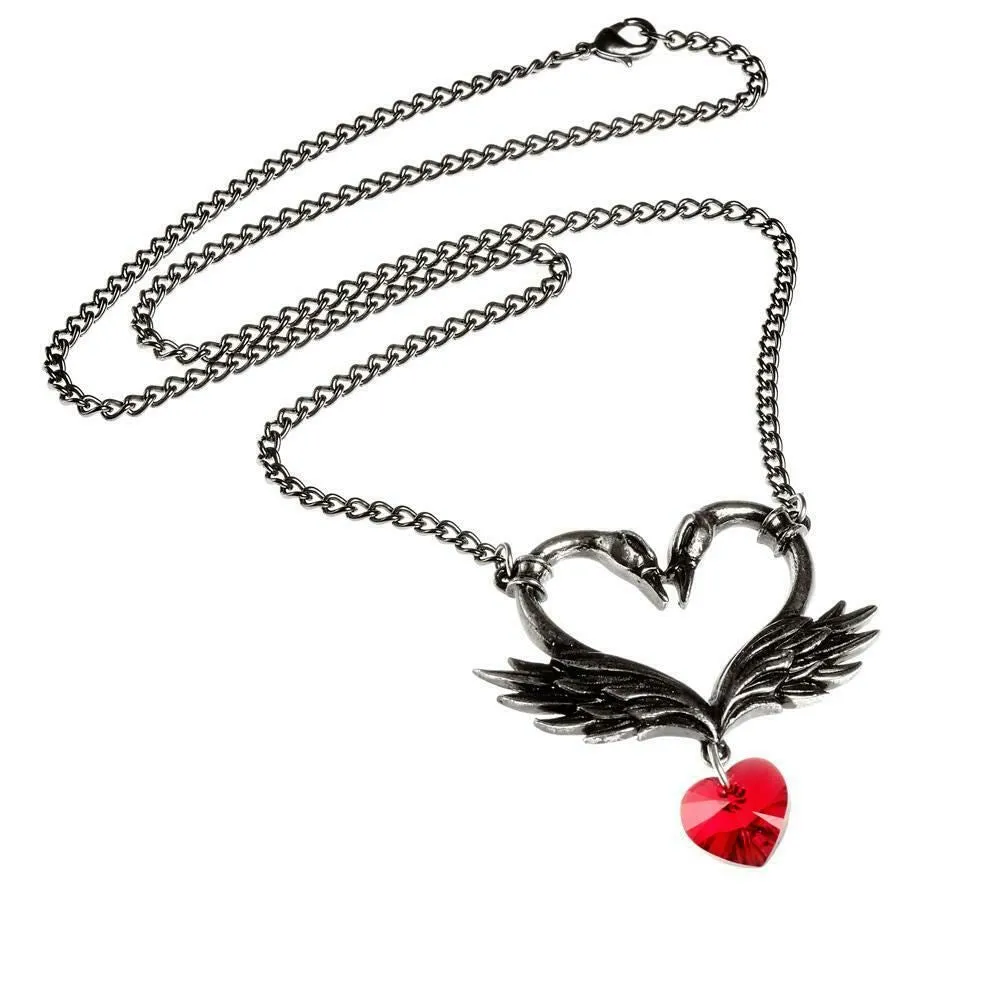 Alchemy Gothic P773  The Black Swan Romance Necklace