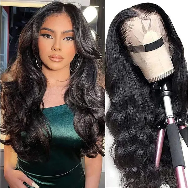 Alipop Body Wave 13x6 Lace Frontal Human Hair Wigs Pre Plucked Brazilian Transparent Lace Wig