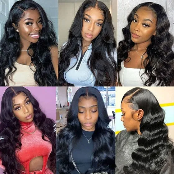 Alipop Body Wave 13x6 Lace Frontal Human Hair Wigs Pre Plucked Brazilian Transparent Lace Wig
