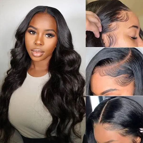 Alipop Body Wave 13x6 Lace Frontal Human Hair Wigs Pre Plucked Brazilian Transparent Lace Wig