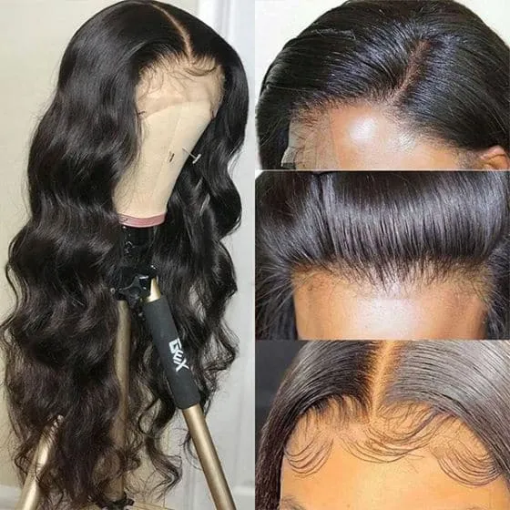 Alipop Body Wave 13x6 Lace Frontal Human Hair Wigs Pre Plucked Brazilian Transparent Lace Wig