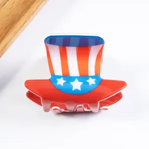 Americana Hat Acetate Claw Hair Clip