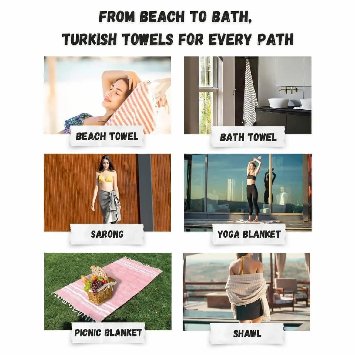 Arpa Peshtemal Beach and Bath Towel - Beige