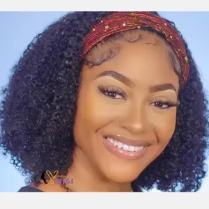 Ashley Kinky Curly Human Hair Headband Wig