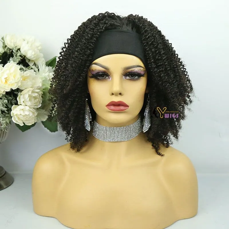 Ashley Kinky Curly Human Hair Headband Wig