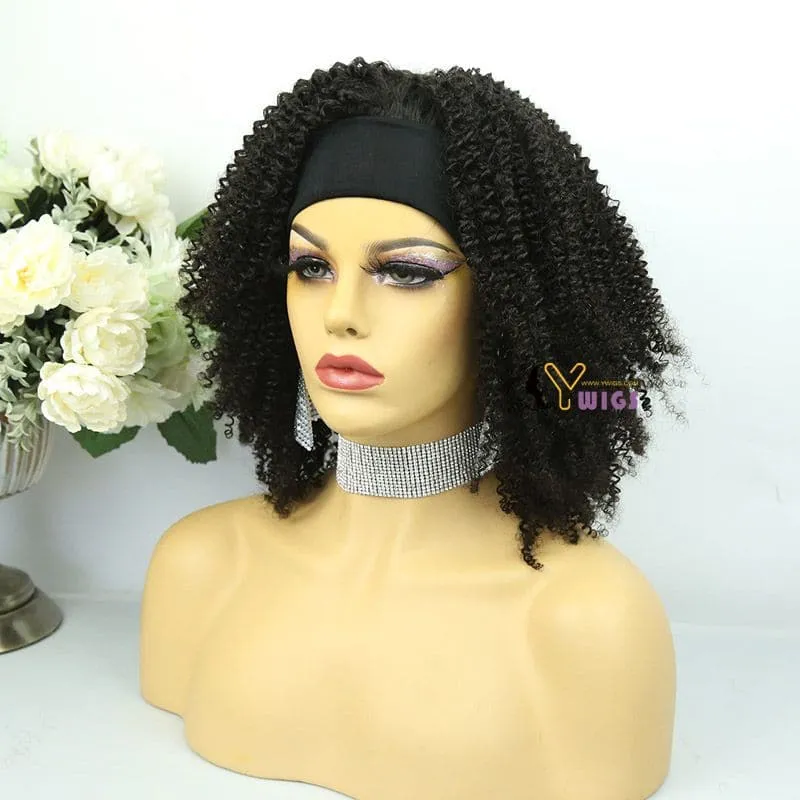 Ashley Kinky Curly Human Hair Headband Wig