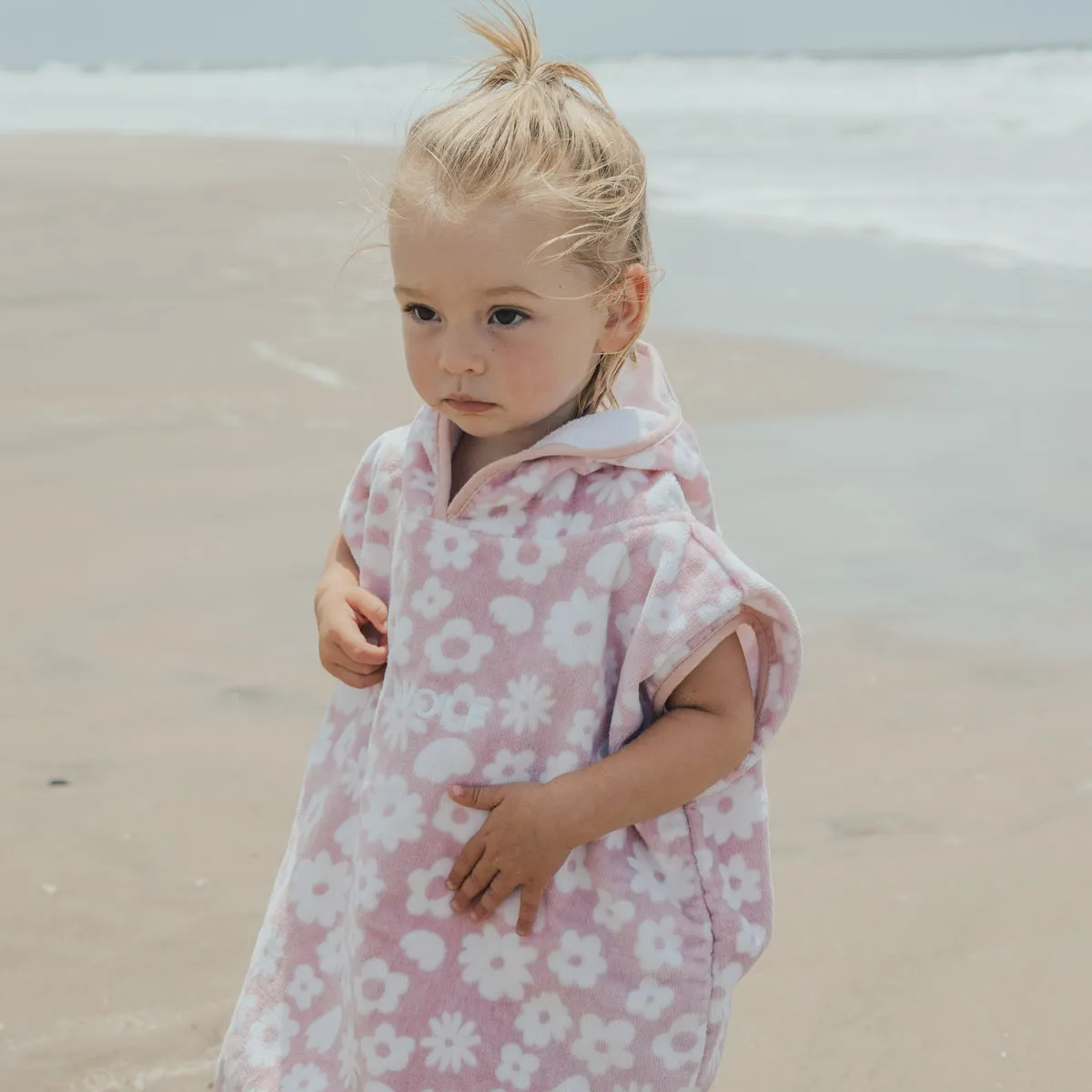 BABY HOODED TOWEL Blush Floral
