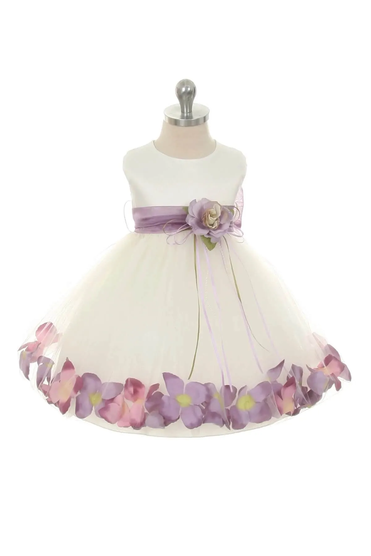 Baby Kenza - Bridal Ivory with Choice of 21 Colour Petals