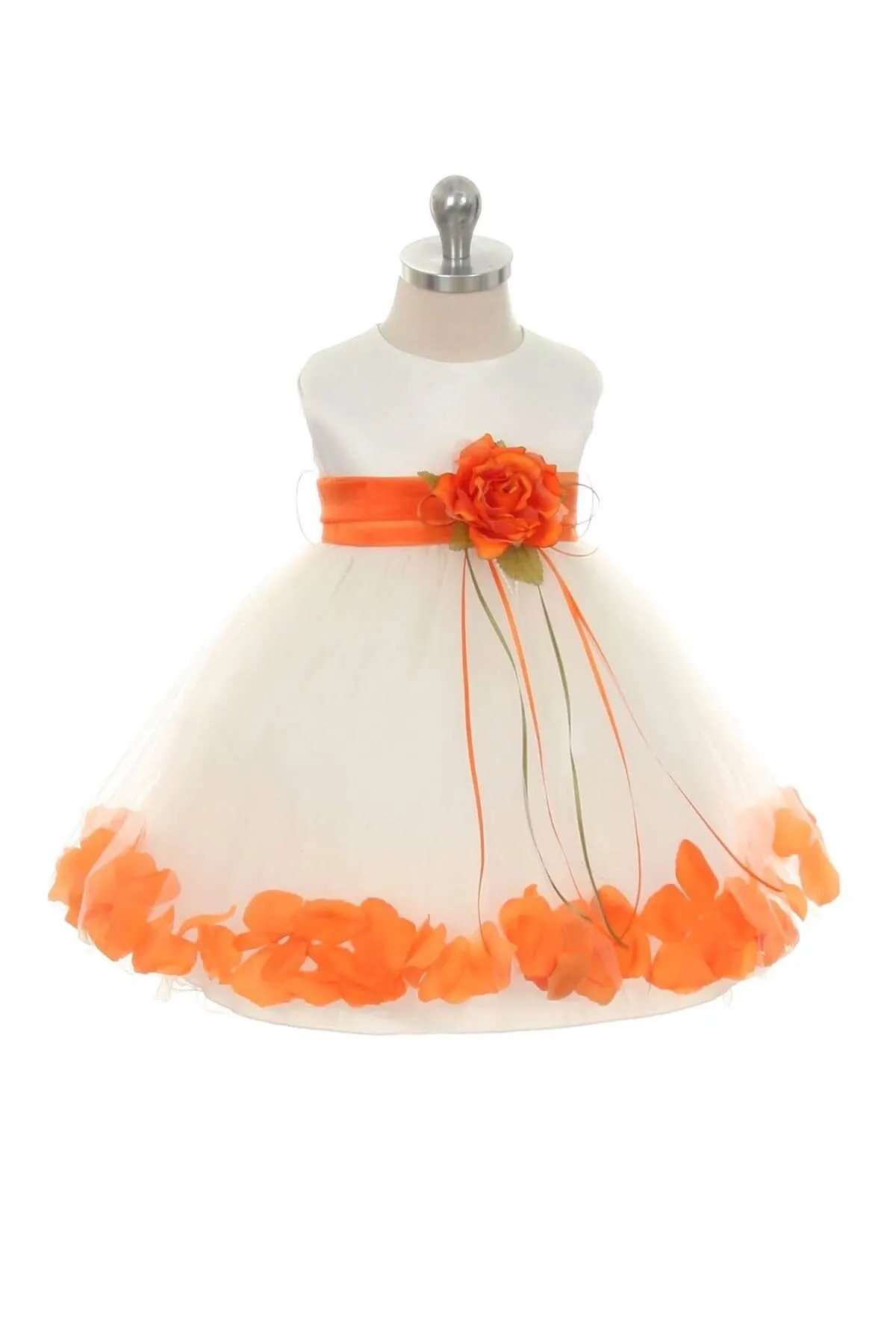 Baby Kenza - Bridal Ivory with Choice of 21 Colour Petals