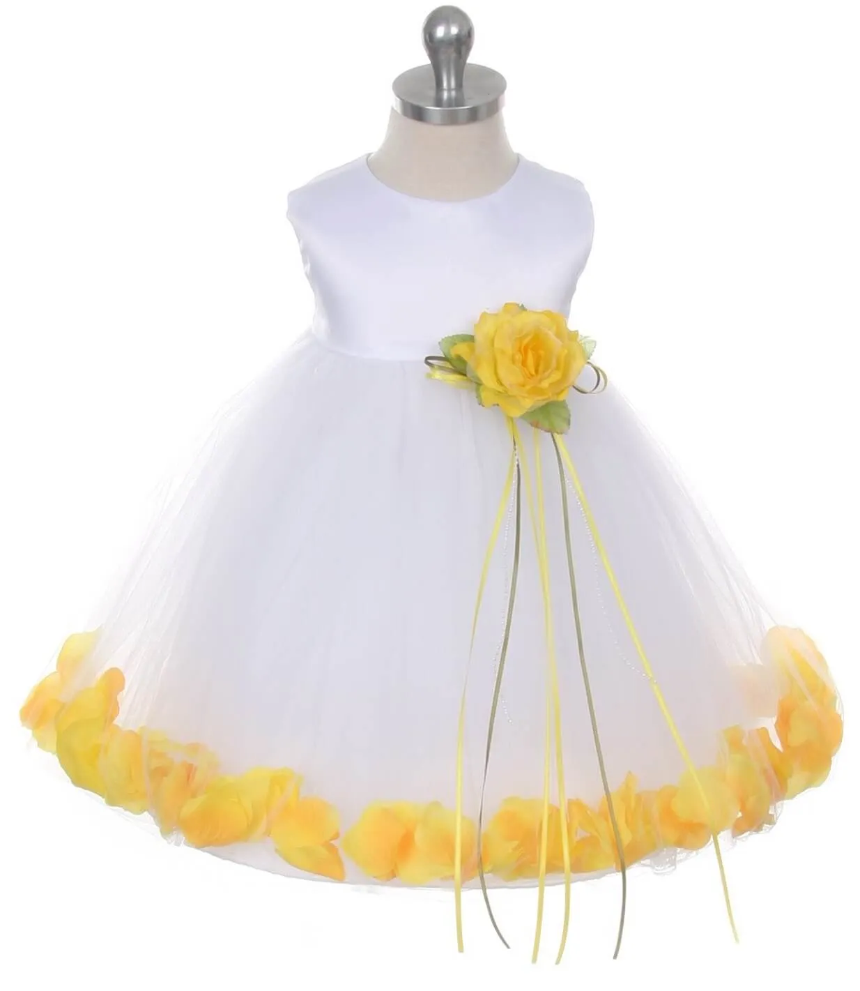 Baby Kenza - Bridal Ivory with Choice of 21 Colour Petals