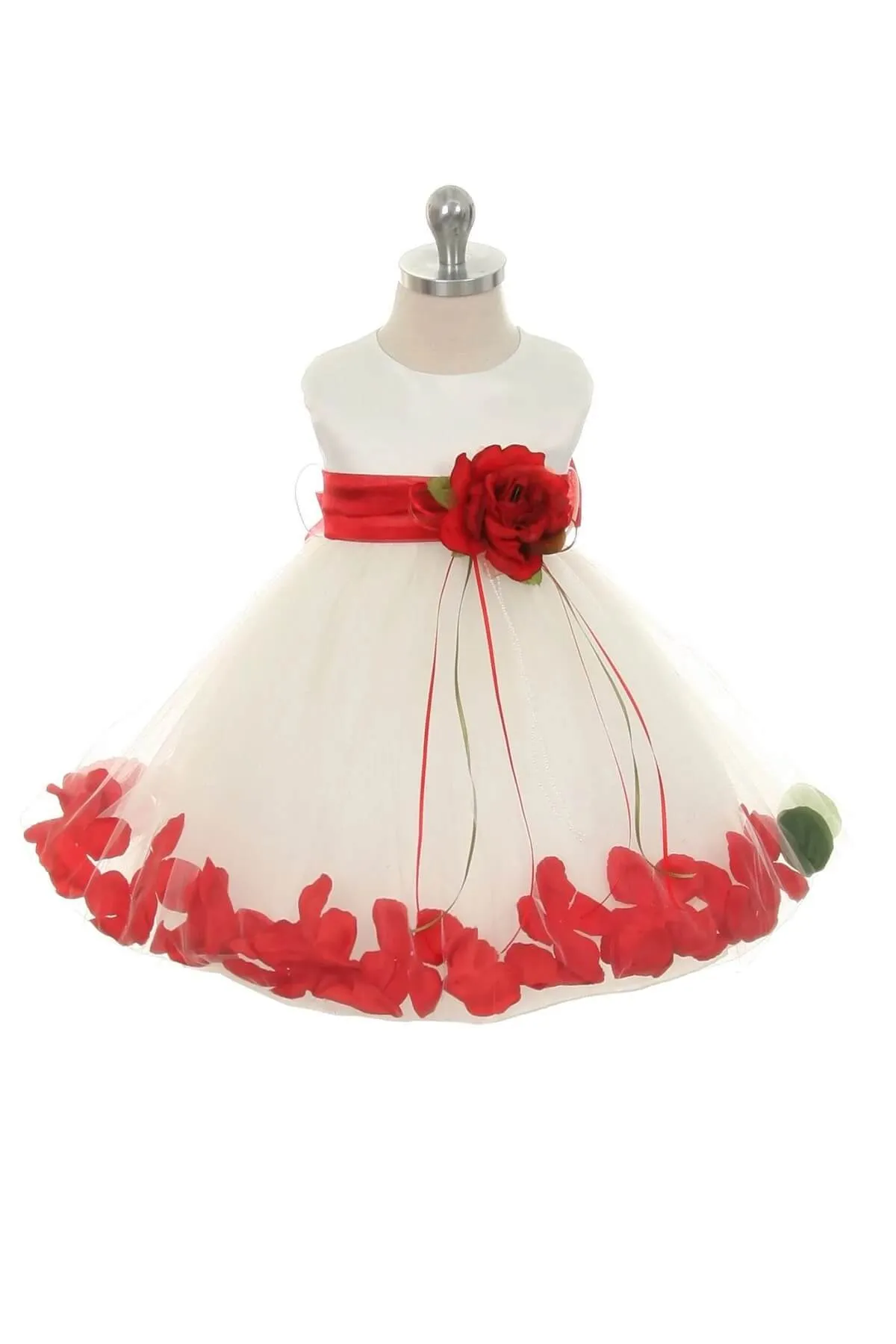 Baby Kenza - Bridal Ivory with Choice of 21 Colour Petals