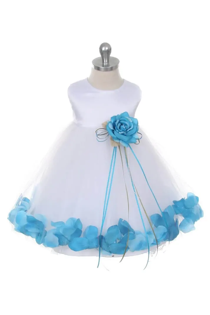 Baby Kenza - Bridal Ivory with Choice of 21 Colour Petals