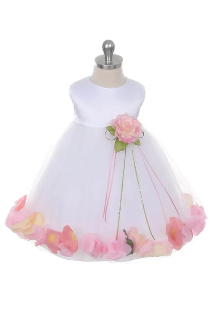 Baby Kenza - Bridal Ivory with Choice of 21 Colour Petals