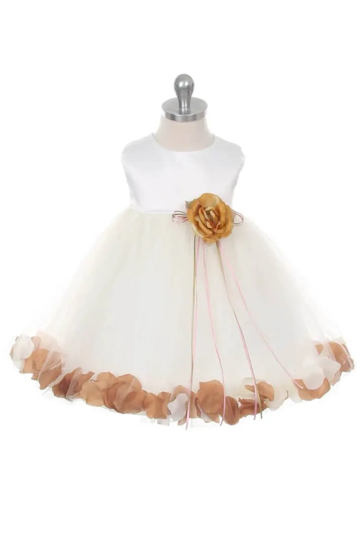 Baby Kenza - Bridal Ivory with Choice of 21 Colour Petals