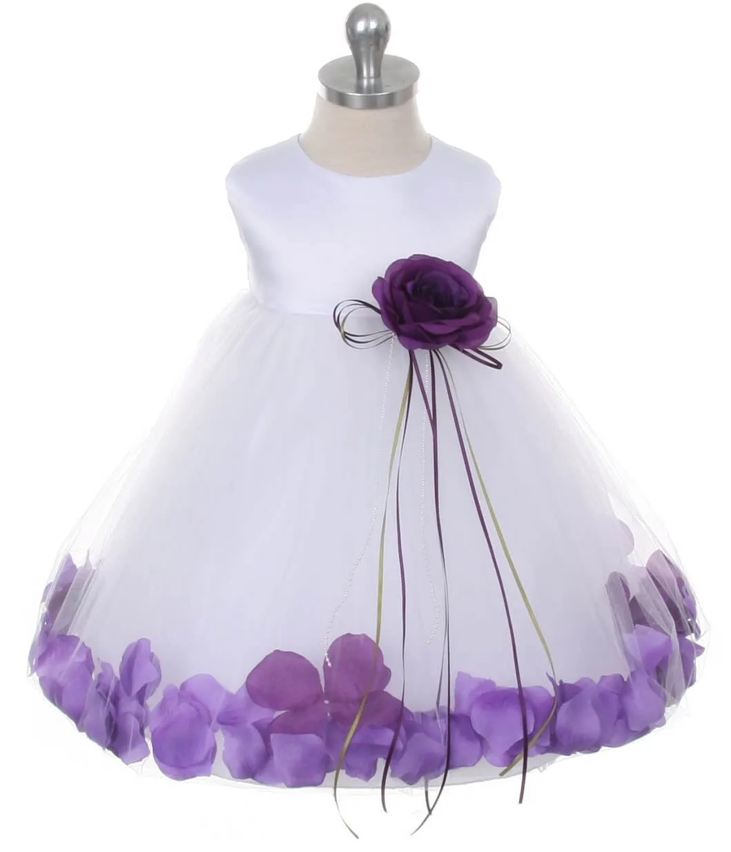 Baby Kenza - Bridal Ivory with Choice of 21 Colour Petals
