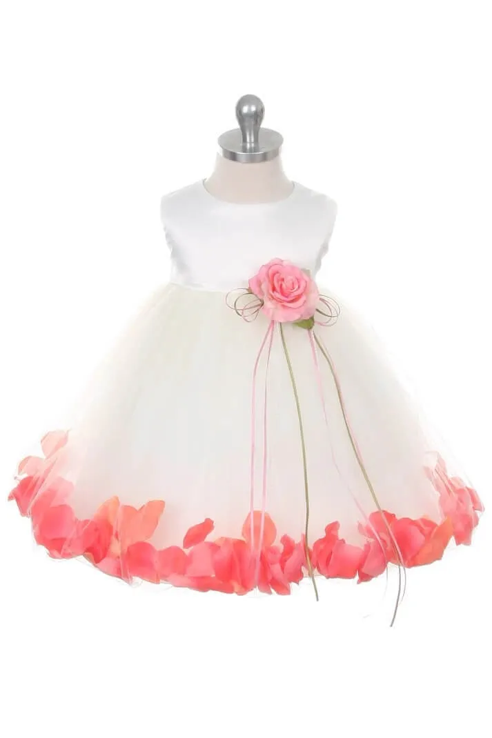 Baby Kenza - Bridal Ivory with Choice of 21 Colour Petals