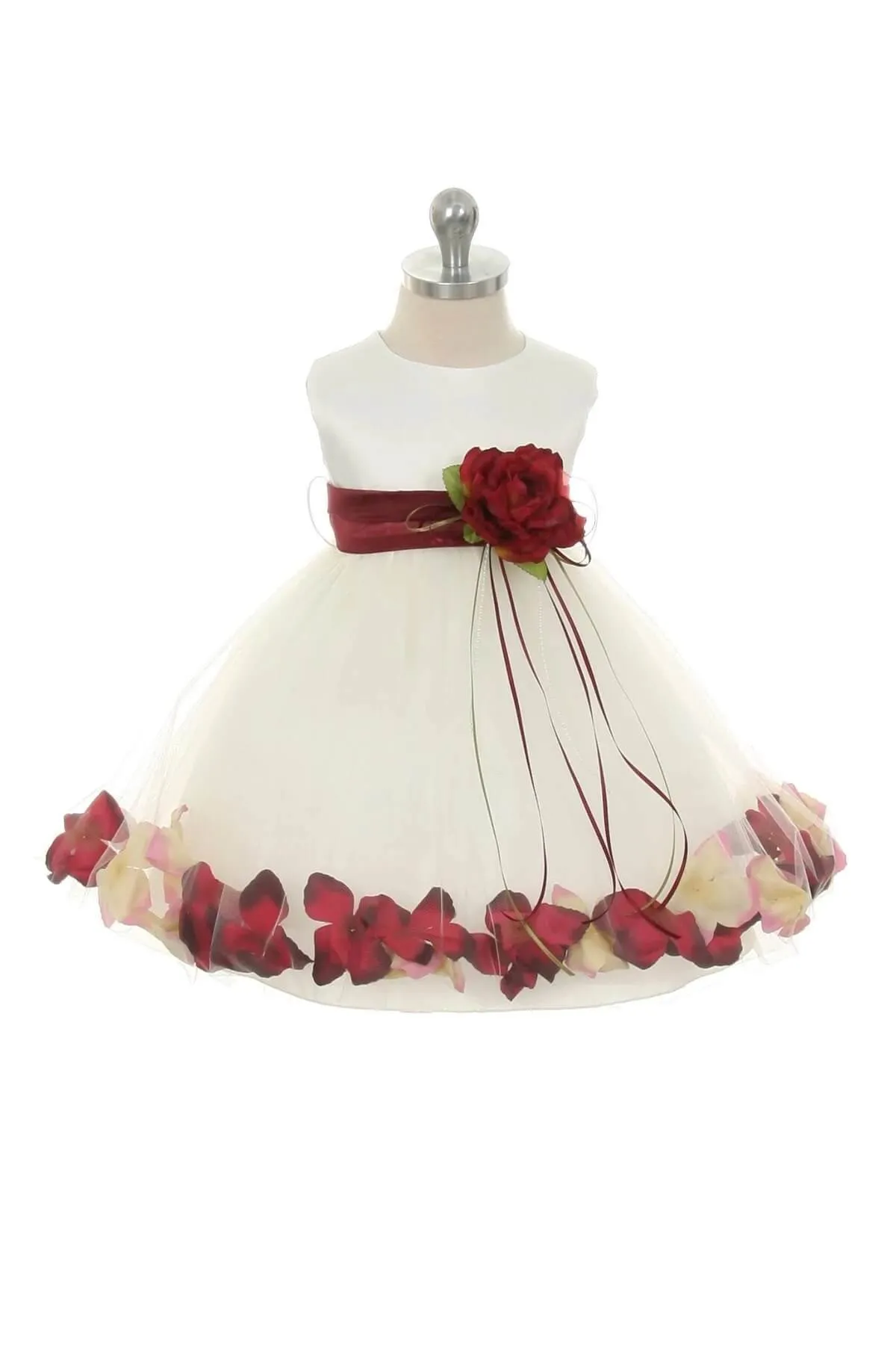 Baby Kenza - Bridal Ivory with Choice of 21 Colour Petals