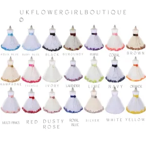 Baby Kenza - Bridal Ivory with Choice of 21 Colour Petals